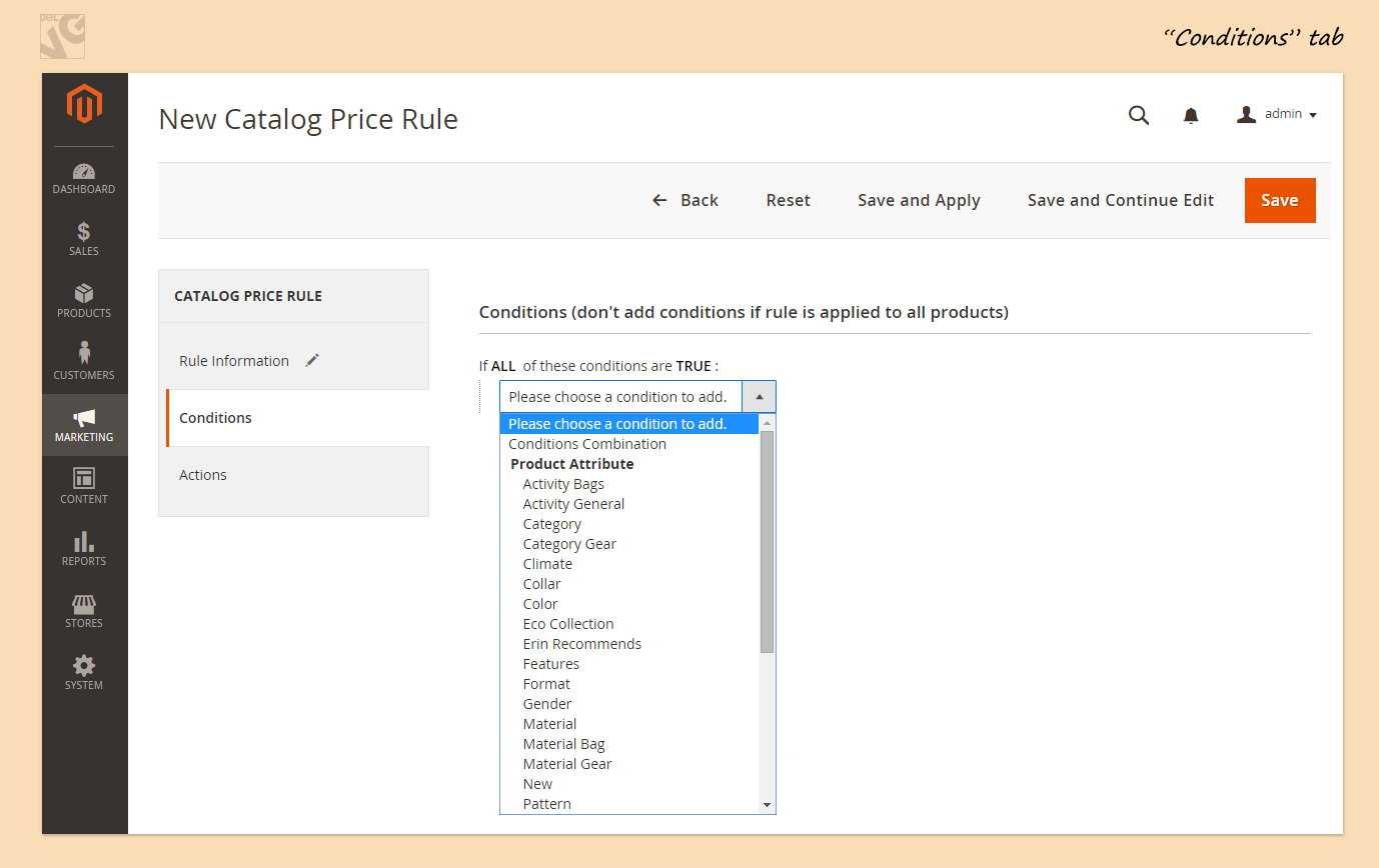 Extend Catalog Rule Conditions