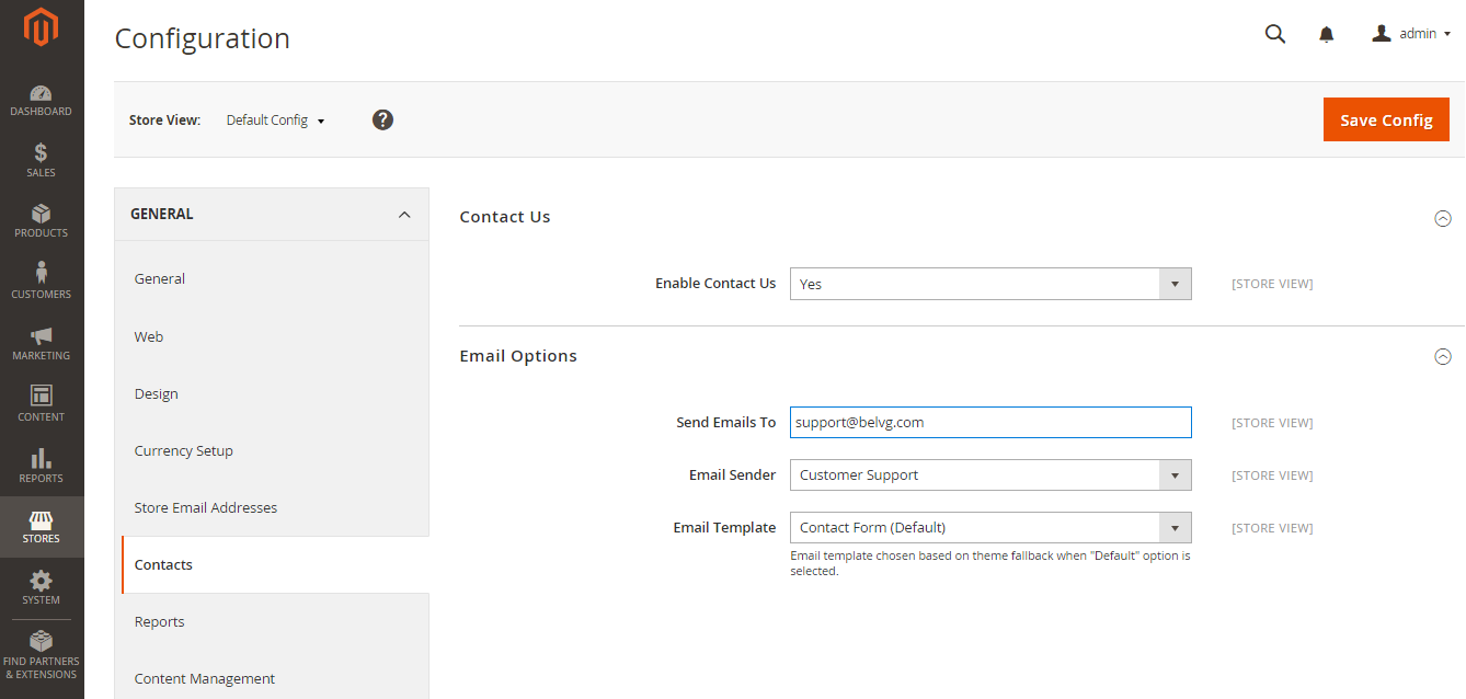 How to Configure Contact Us Page in Magento 2.0