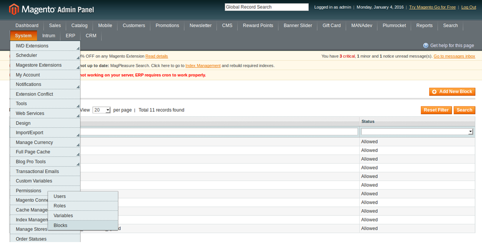 Magento Security Patch 6788 and Static Blocks