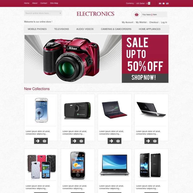beautiful theme for web-site on Magento