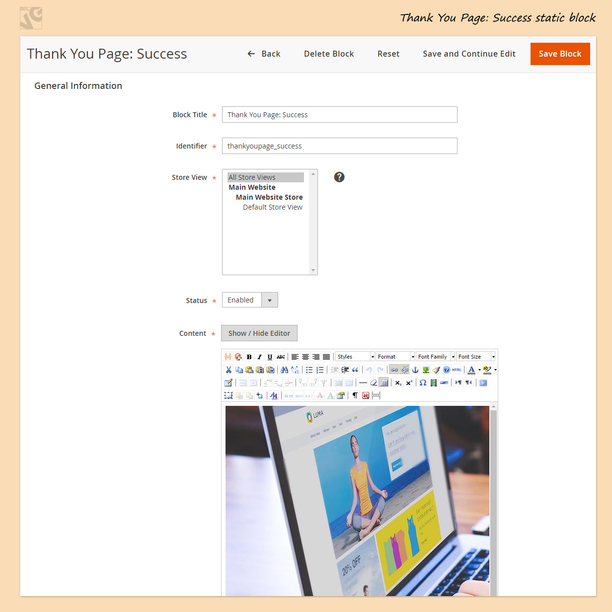 Thank You Page for Magento 2.0