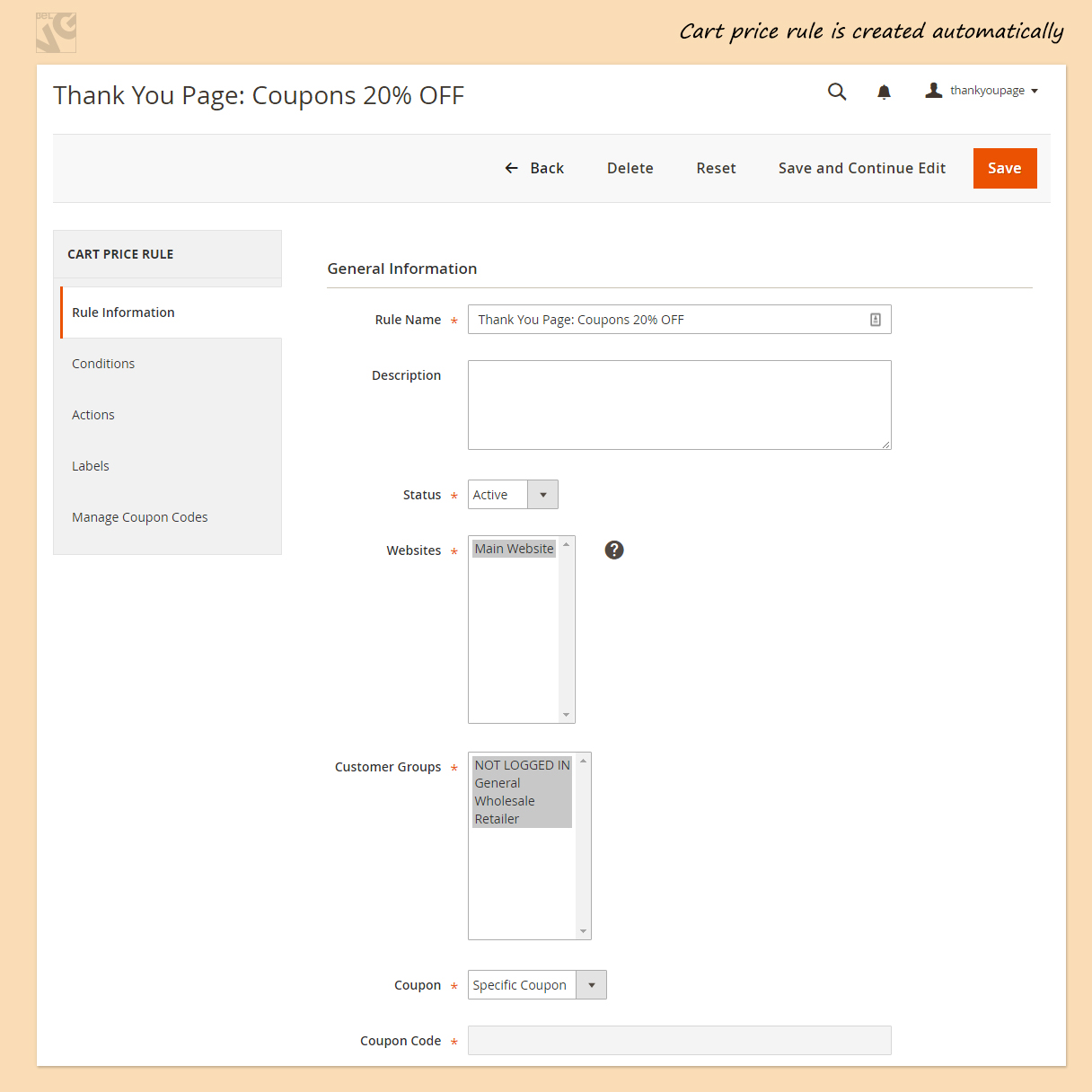 Thank You Page for Magento 2.0