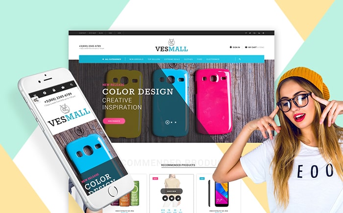  Vesmall - Wholesale store PrestaShop Theme