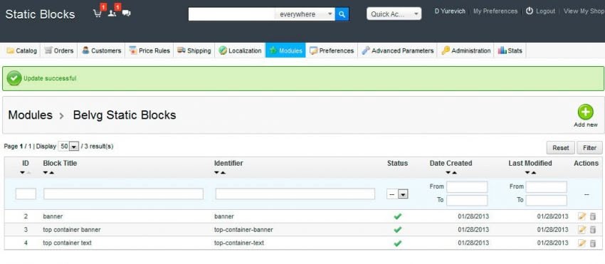 Prestashop Statick Block Prestashop Statick Block