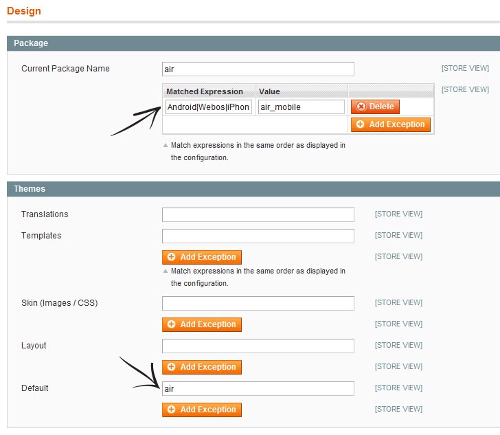 Themes in Magento