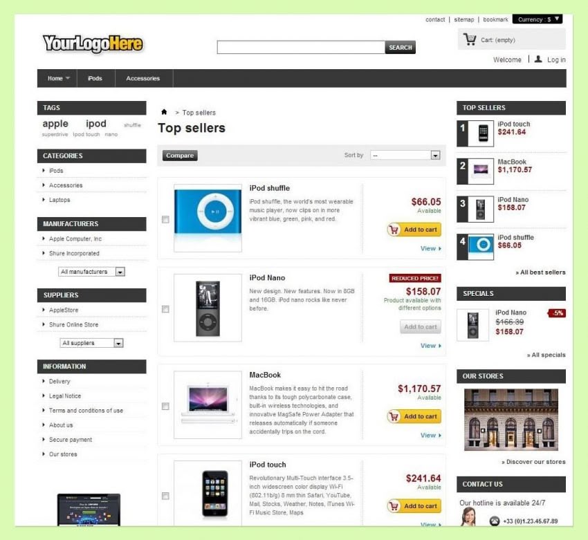 Best Sellers in Prestashop 13 850x781