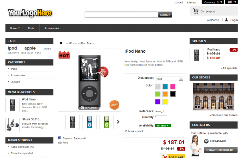 1Product Page in Prestashop 850x552
