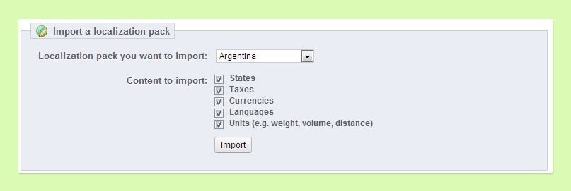 Localization in Prestashop 14