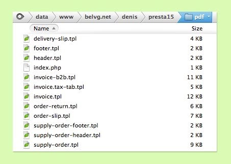 PDF in Prestashop 21