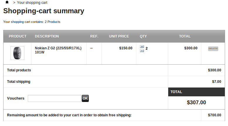 2The Minimal Order Amount For Free Shipping in Prestashop