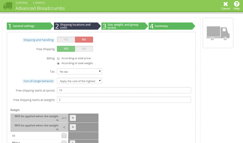 Zone-Based Shipping Limitations and Choices in Prestashop