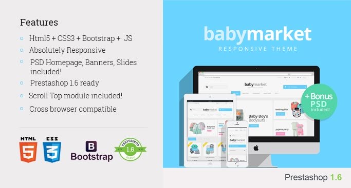 Big Day Release: Prestashop 1.6 Baby Market Responsive Theme