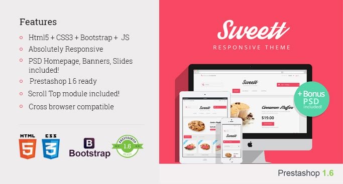 Big Day Release: Prestashop 1.6 Sweett Responsive Theme