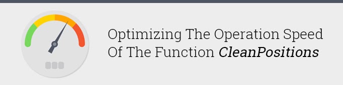 Optimizing the Operation Speed of the Function CleanPositions in Prestashop
