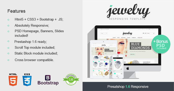 Big Day Release: Jewelry Prestashop 1.6 Responsive Theme