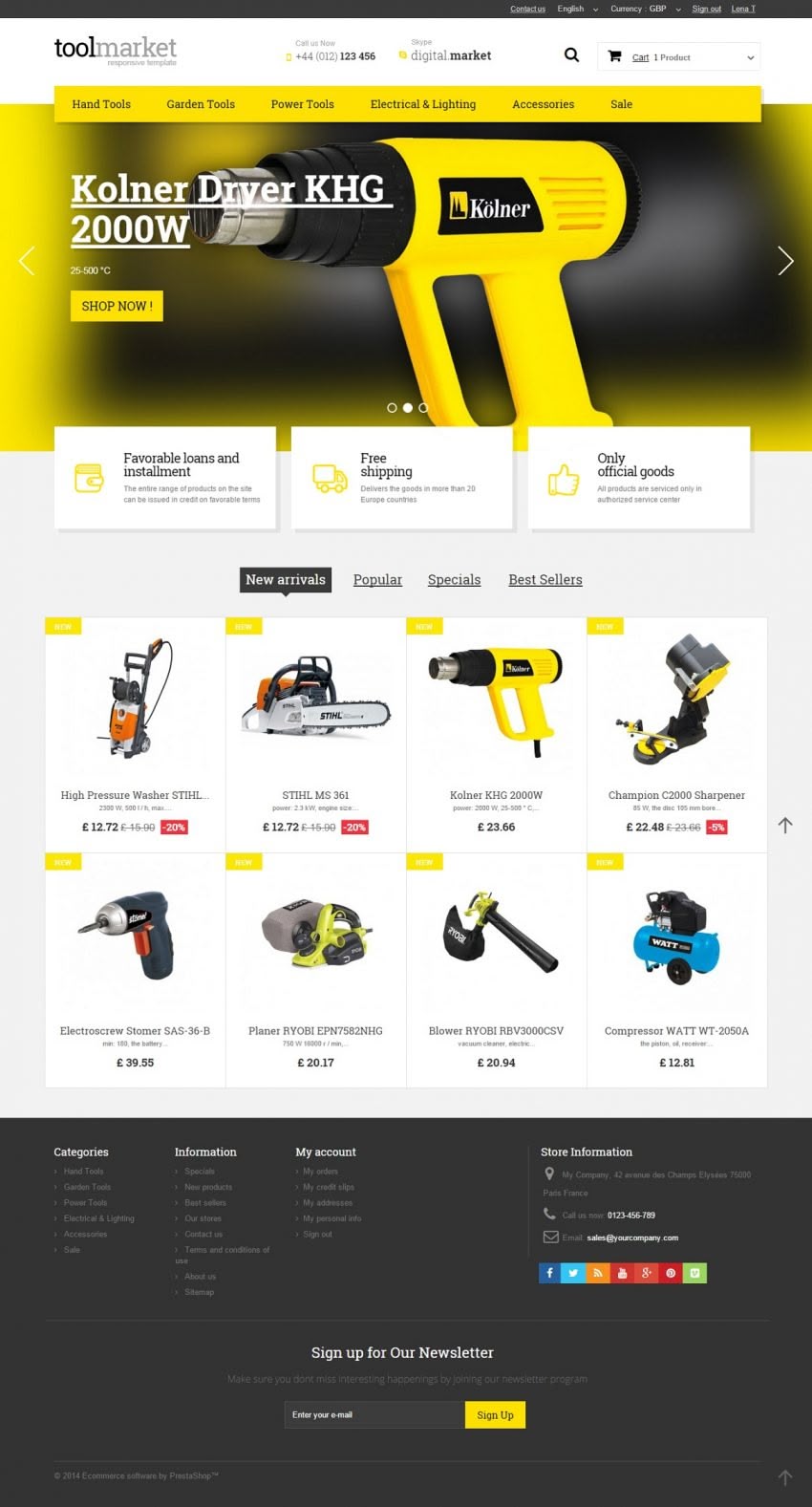 1Tools Market Prestashop 1.6 850x1577