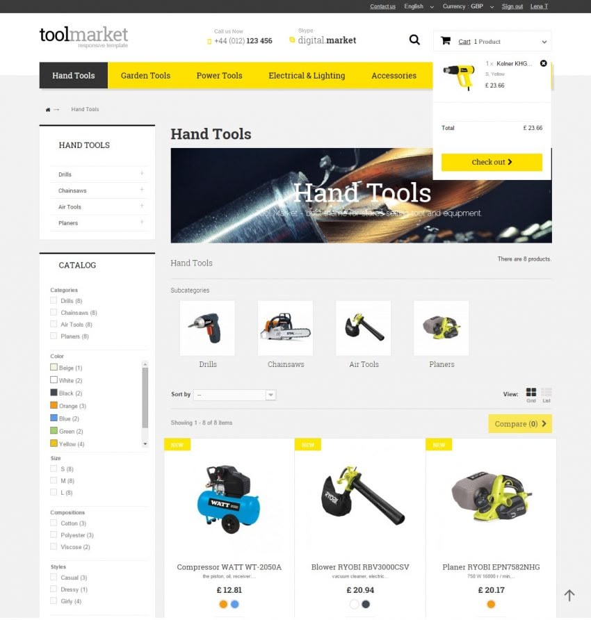 5Tools Market Prestashop 1.6 850x892