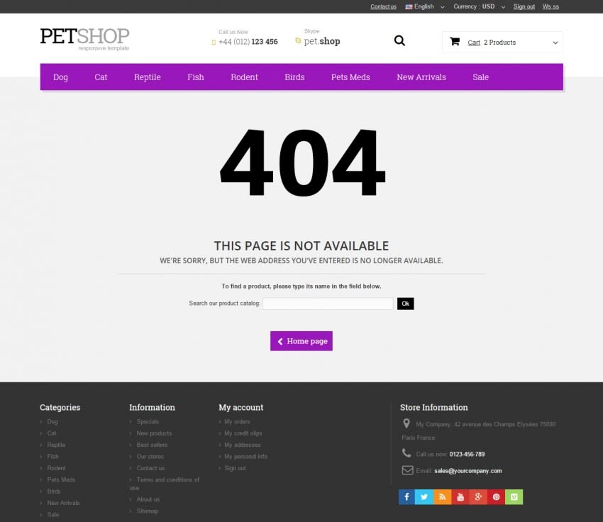 Big Day Release: Pet Shop Prestashop 1.6 Responsive Template 11 Pet Shop 850x736