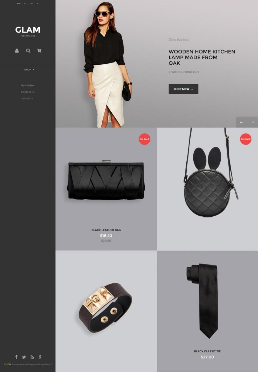 Glam Prestashop 1.6 Responsive Template