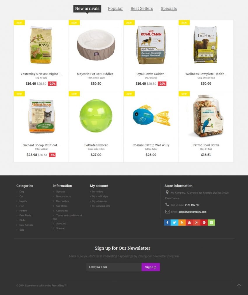 Big Day Release: Pet Shop Prestashop 1.6 Responsive Template 3 Pet Shop 850x1013