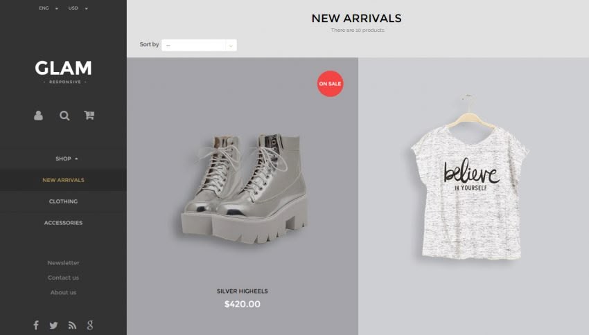 Glam Prestashop 1.6 Responsive Template