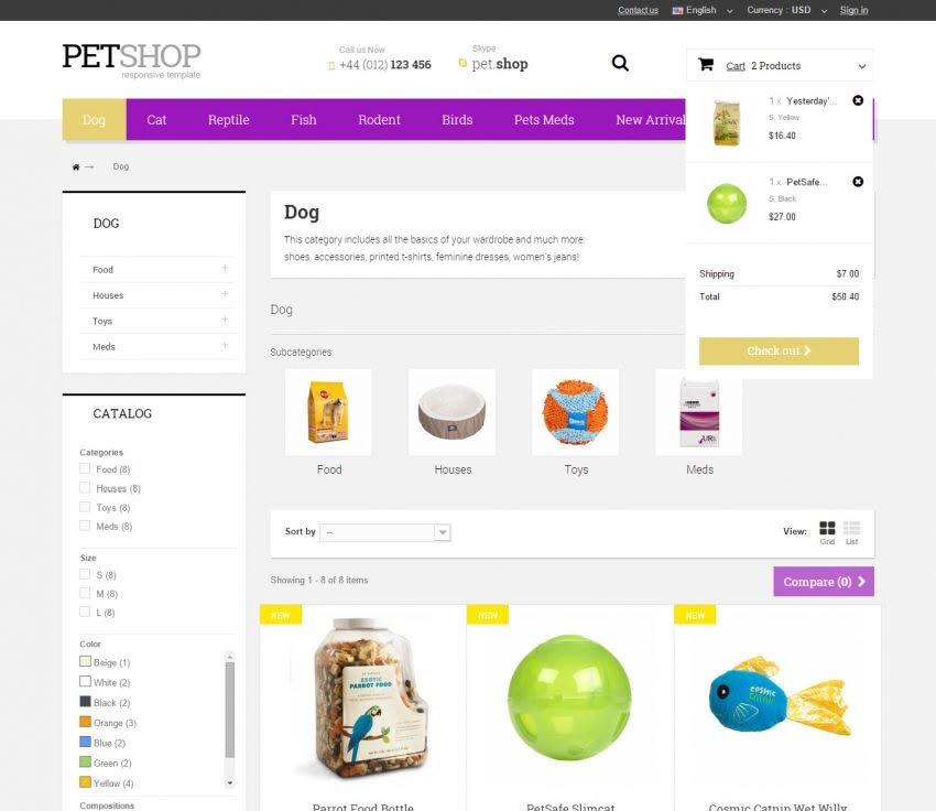 Big Day Release: Pet Shop Prestashop 1.6 Responsive Template 5 Pet Shop 850x736