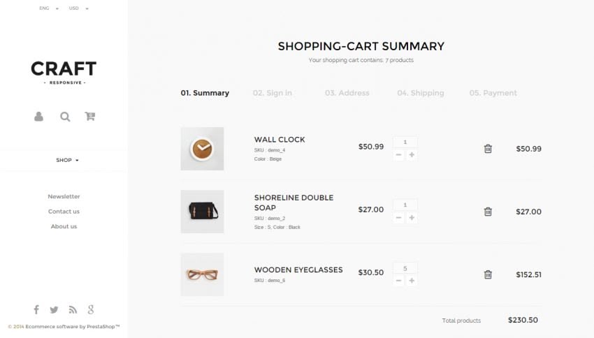 Big Day Release: Craft Prestashop 1.6 Responsive Template 5Craft Prestashop 1.6 850x484