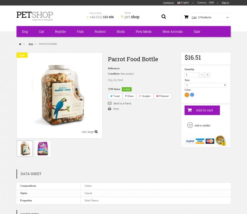Big Day Release: Pet Shop Prestashop 1.6 Responsive Template 7 Pet Shop 850x736
