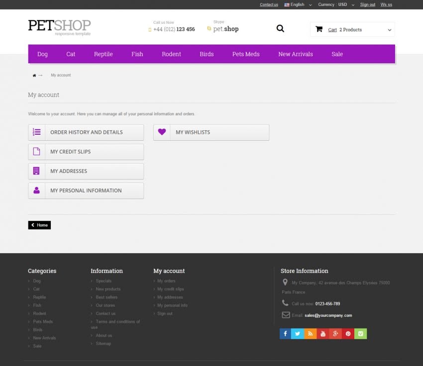 Big Day Release: Pet Shop Prestashop 1.6 Responsive Template 9 Pet Shop 850x736