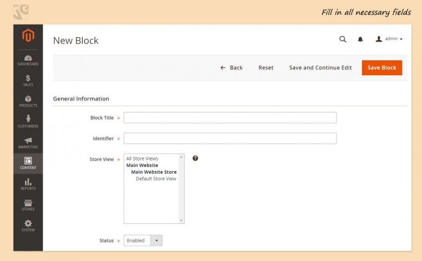 How to Create a CMS Static Block in Magento 2.0 screen 31 850x527