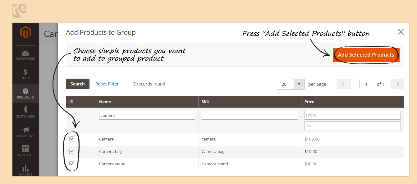 How to Create Grouped products in Magento 2.0
