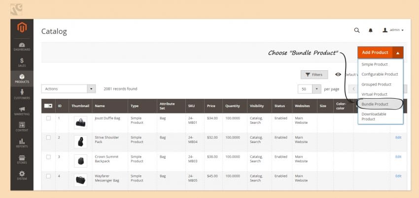 How to Create a Bundle Product in Magento 2.0 screen 23 850x403