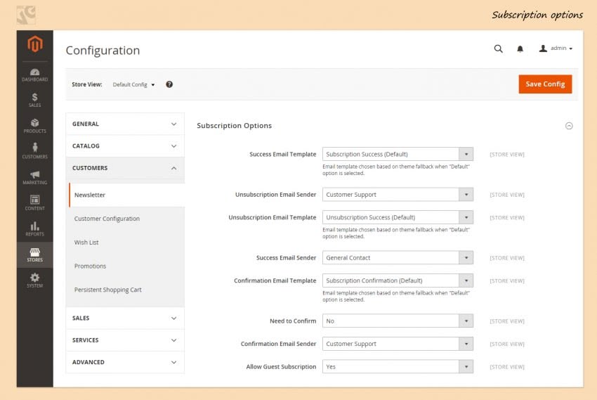 Newsletters in Magento 2.0 screen 32 850x569