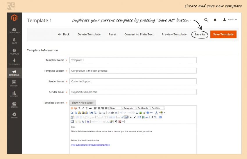 Newsletters in Magento 2.0 screen 6 850x548