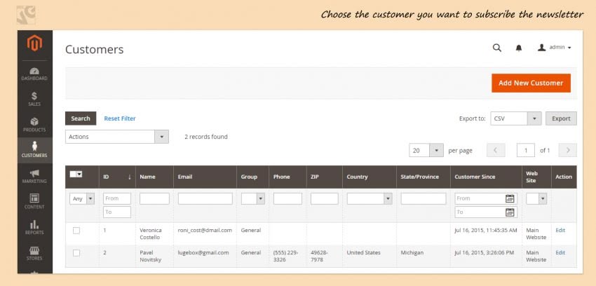 Newsletters in Magento 2.0 screen 8 850x408