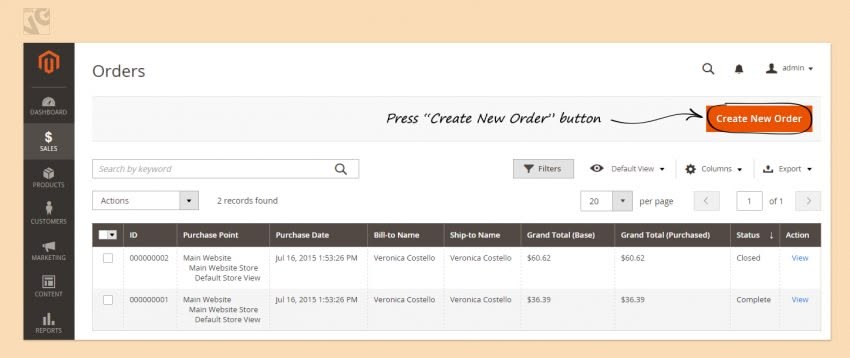 How to Create New Order in Magento 2.0 screen 21 850x358
