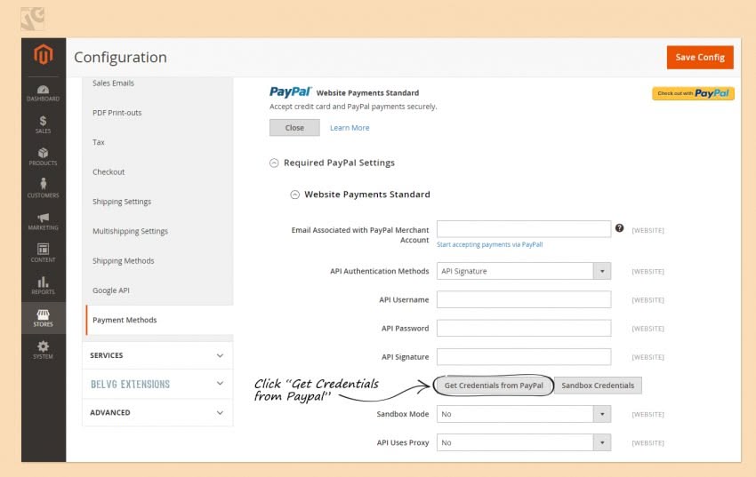 How to enable Paypal payment in Magento 2.0 screen 33 850x537