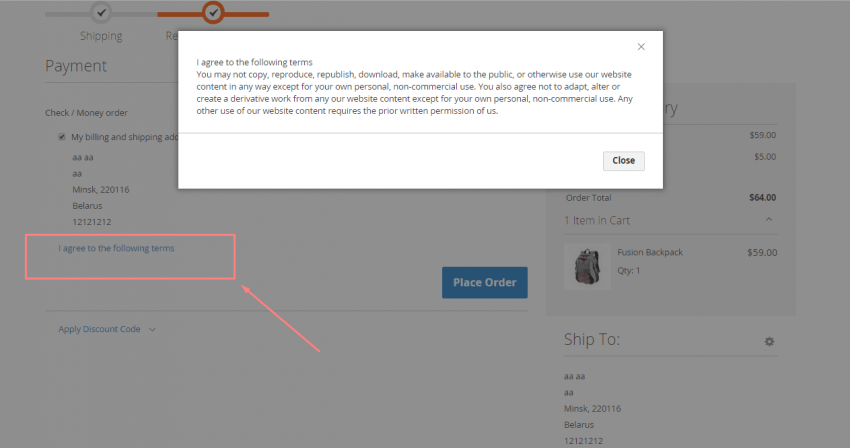 Terms and Conditions in Magento 2.0 Terms and Conditions in Magento 2.0