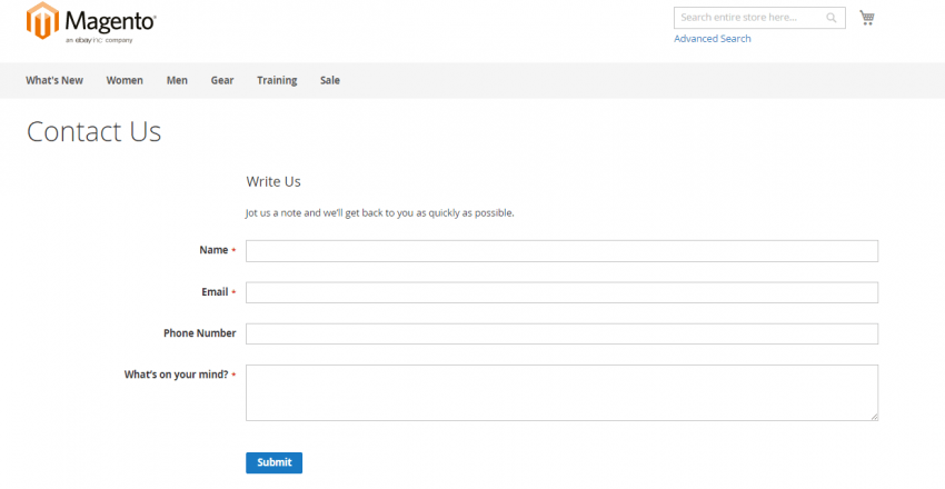 How to Configure Contact Us Page in Magento 2.0