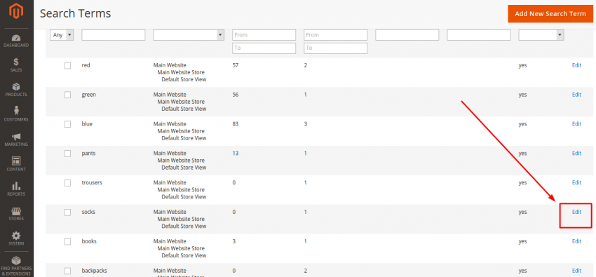 Search Terms Configuration in Magento 2.0 Search Terms Configuration in Magento 2.0