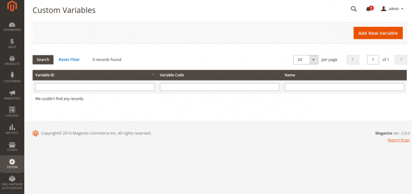 How to Add a Custom Variable in Magento 2
