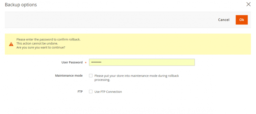 Backups in Magento 2.0