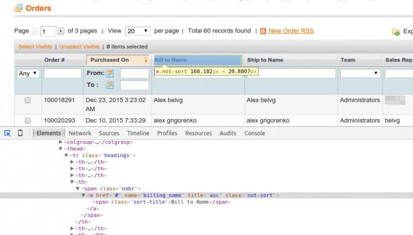 How to Delete Columns in Order Sales Grid