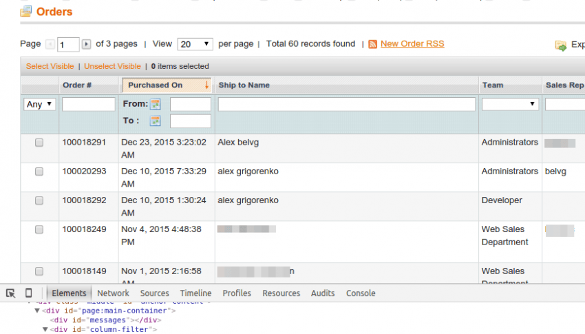 How to Delete Columns in Order Sales Grid