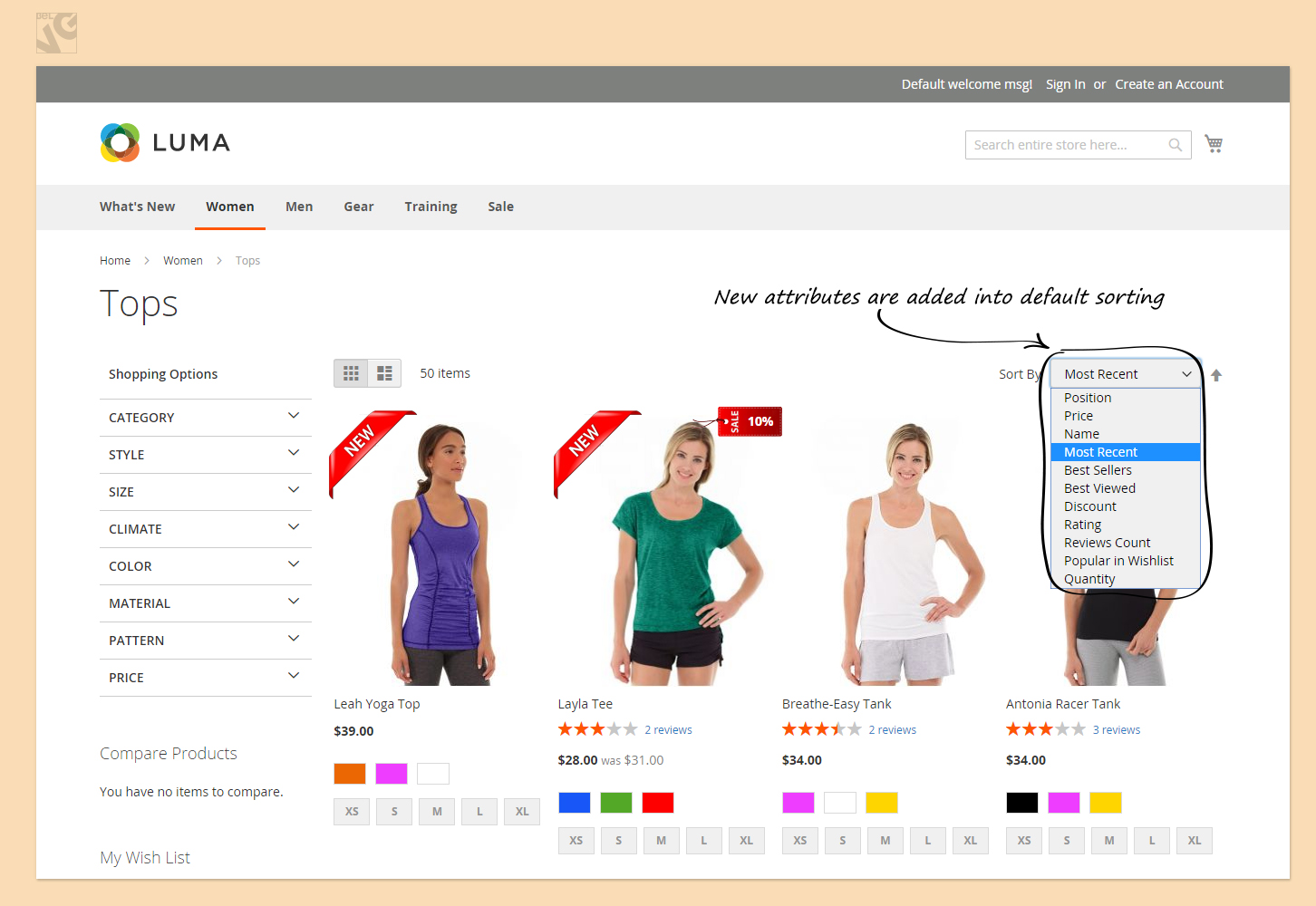 Products Sorting for Magento 2.0