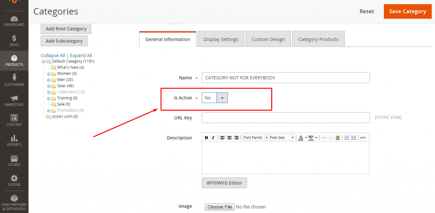Create Hidden Categories in Magento 2.0