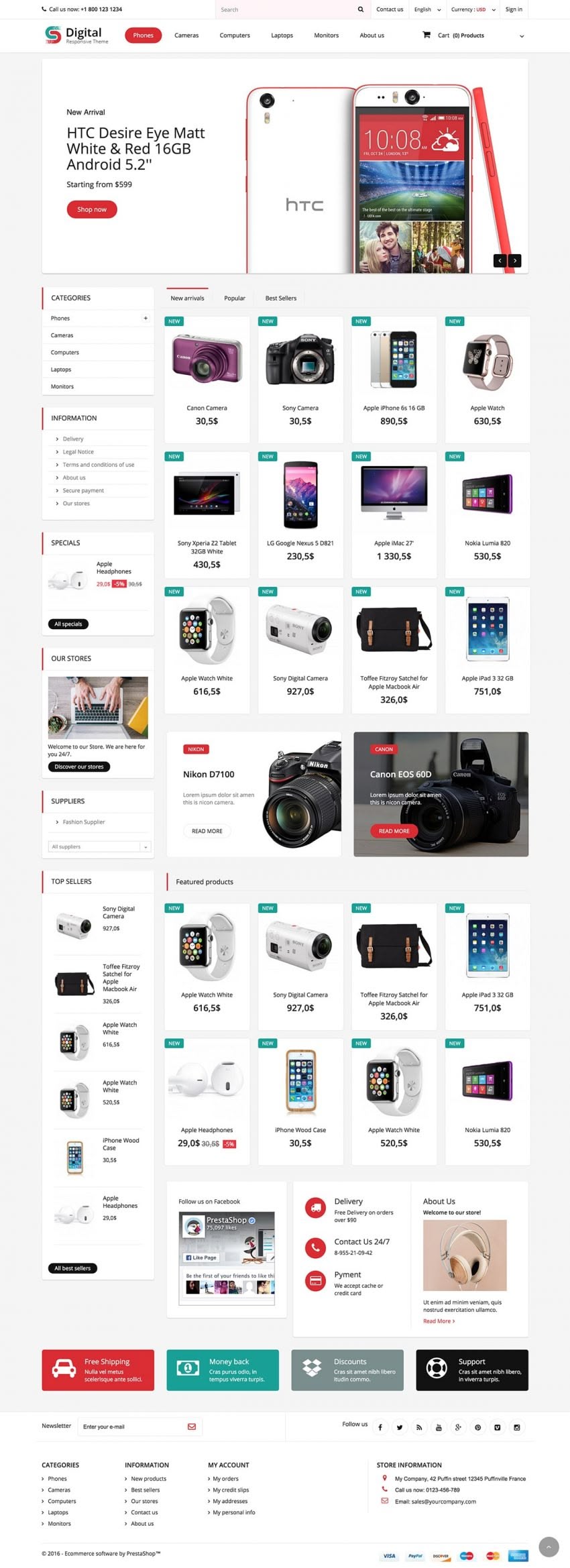 Digital Store Responsive Prestashop 1.6 Theme