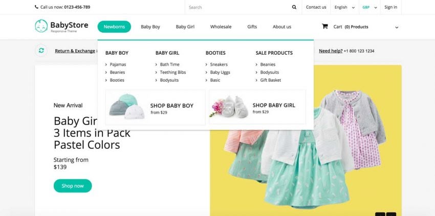 Baby Store Responsive Prestashop 1.6 Theme