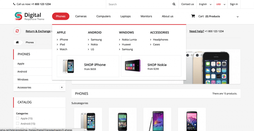 Digital Store Responsive Prestashop 1.6 Theme