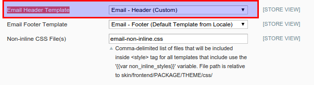 The Customization of Footer and Header Templates for Magento Emails